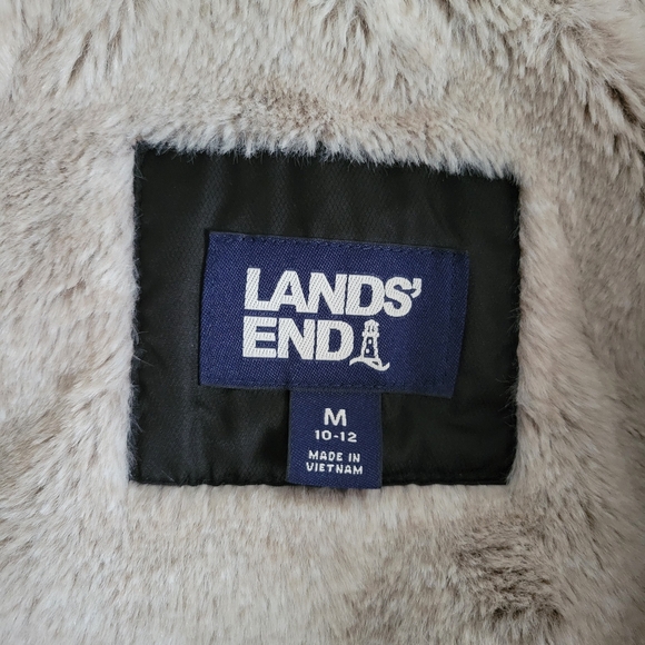 Land's End black faux fur lined coat - Picture 4 of 4